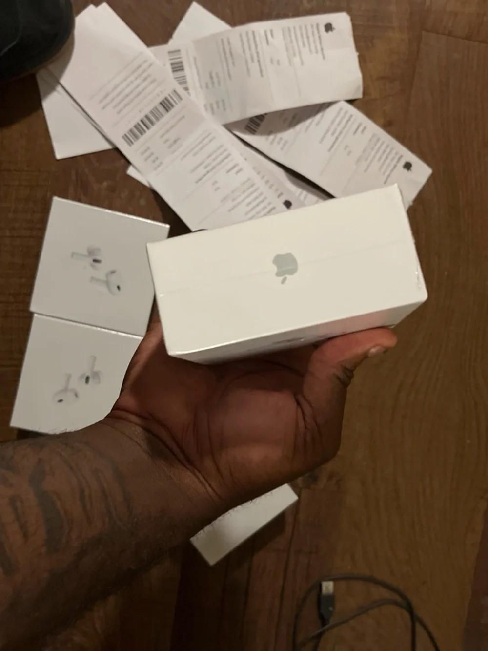 Apple AirPods Pro White Retail Box with Receipts